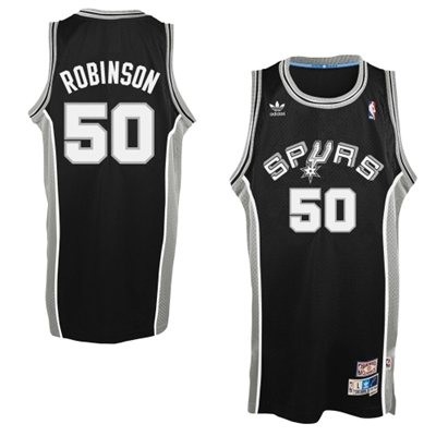 David Robinson San Antonio Spurs #50 Thrwoback Big And Tall Jersey - Black