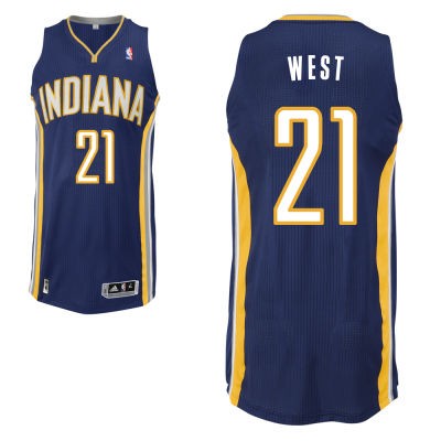 David West Indiana Pacers #21 Road Big And Tall Jersey - Navy Blue