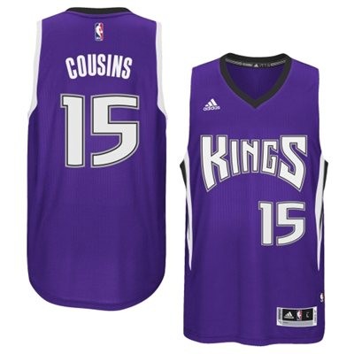 DeMarcus Cousins Sacramento Kings #15 Road Big And Tall Jersey - Purple