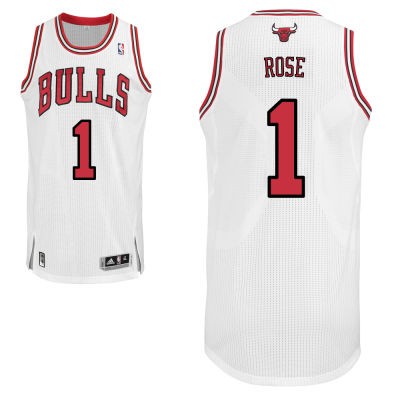 Derrick Rose Chicago Bulls #1 Home Big And Tall Jersey - White