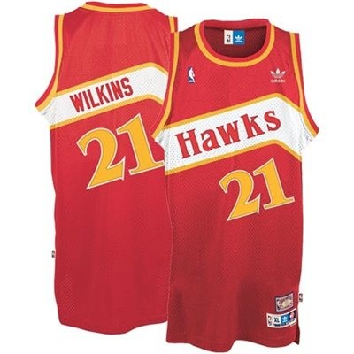 Dominique Wilkins Atlanta Hawks #21 Throwback Big And Tall Jersey - Red