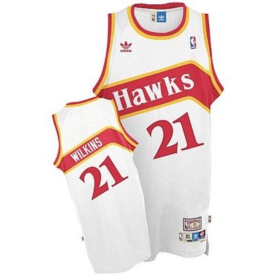 Dominique Wilkins Atlanta Hawks #21 Throwback Big And Tall Jersey - White