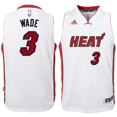 Dwyane Wade Miami Heat #3 Home Big And Tall Jersey - White