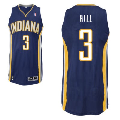 George Hill Indiana Pacers #3 Road Big And Tall Jersey - Navy Blue