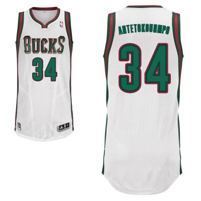 Giannis Antetokounmpo Milwaukee Bucks #34 Home Big And Tall Jersey - White