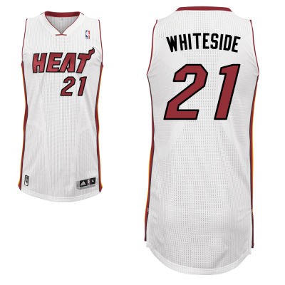 Hassan Whiteside Miami Heat #21 Home Big And Tall Jersey - White