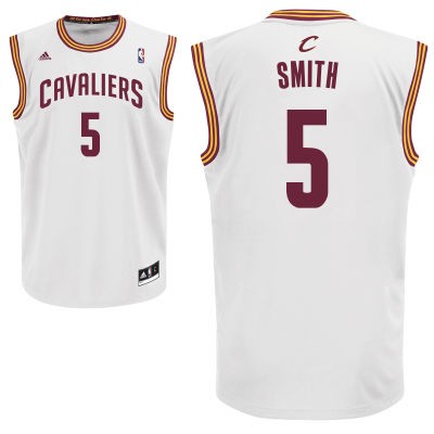 JR Smith Cleveland Cavaliers #5 Home Big And Tall Jersey - White