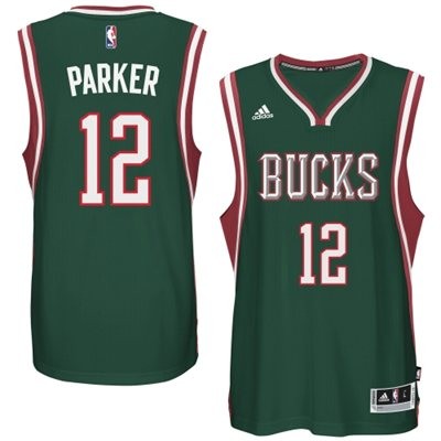 Jabari Parker Milwaukee Bucks #12 Road Big And Tall Jersey - Dark Green