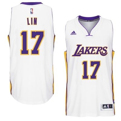 Jeremy Lin Los Angeles Lakers #17 Home Big And Tall Jersey - White