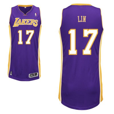 Jeremy Lin Los Angeles Lakers #17 Road Big And Tall Jersey - Purple