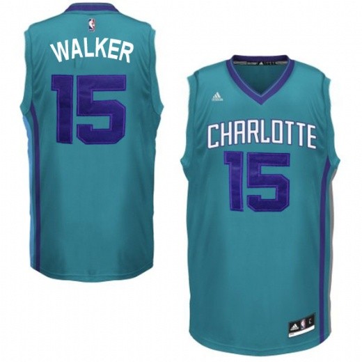 Kemba Walker Charlotte Hornets #15 Road Big And Tall Jersey - Teal