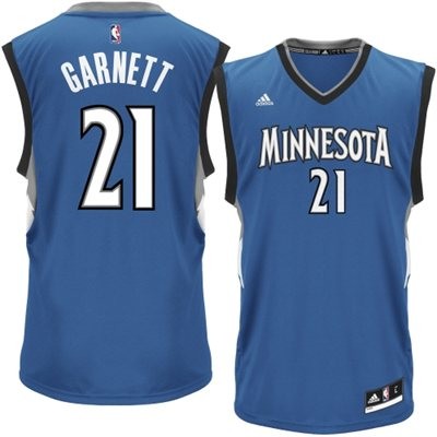 Kevin Garnett Minnesota Timberwolves #21 Throwback Big And Tall Jersey - Blue