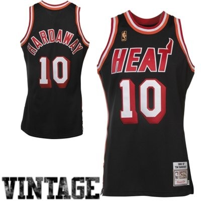 M&N Tim Hardaway Miami Heat #10 Hardwood Throwback Big And Tall Jersey - Black