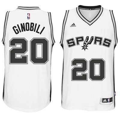 Manu Ginobili San Antonio Spurs #20 Home Big And Tall Jersey - White