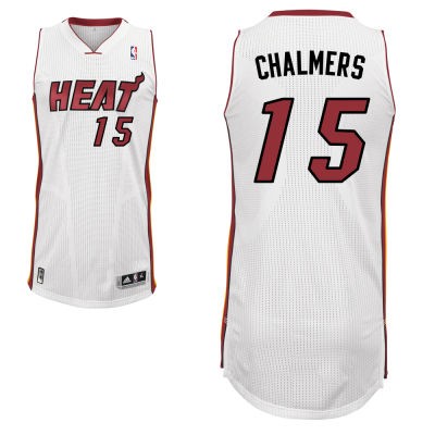 Mario Chalmers Miami Heat #15 Home Big And Tall Jersey - White