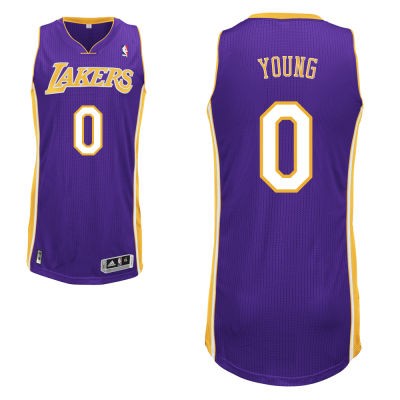 Nick Young Los Angeles Lakers #0 Road Big And Tall Jersey - Purple