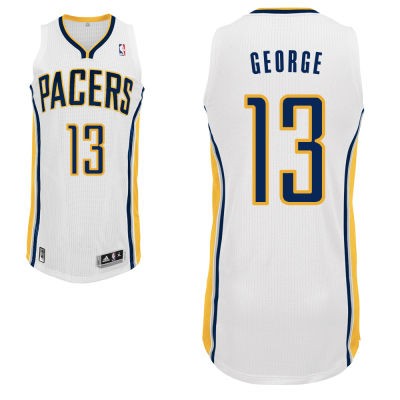 Paul George Indiana Pacers #13 Home Big And Tall Jersey - White