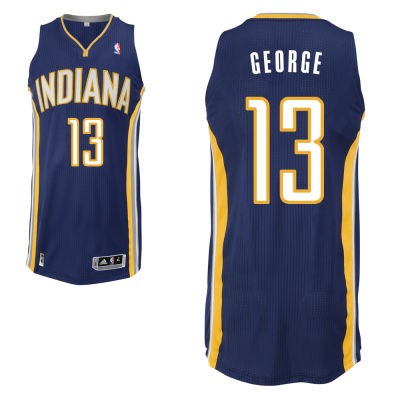 Paul George Indiana Pacers #13 Road Big And Tall Jersey - Navy Blue