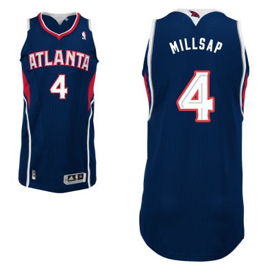 Paul Millsap Atlanta Hawks #4 Road Big And Tall Jersey - Navy Blue