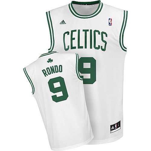 Rajon Rondo Boston Celtics #9 Home Big And Tall Jersey - White