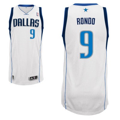 Rajon Rondo Dallas Mavericks #9 Home Big And Tall Jersey - White