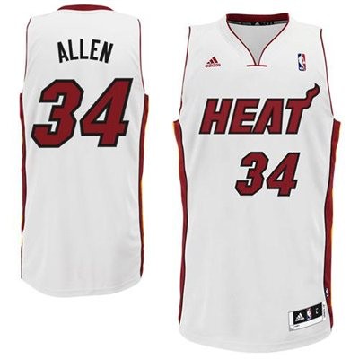 Ray Allen Miami Heat #34 Home Big And Tall Jersey - White