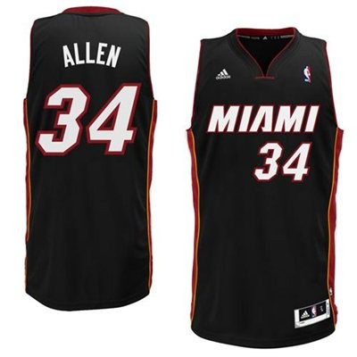 Ray Allen Miami Heat #34 Road Big And Tall Jersey - Black