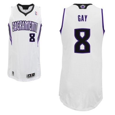 Rudy Gay Sacramento Kings #8 Home Big And Tall Jersey - White