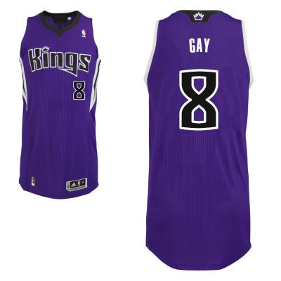 Rudy Gay Sacramento Kings #8 Road Big And Tall Jersey - Purple