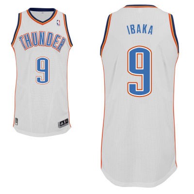 Serge Ibaka Oklahoma City Thunder #9 Home Big And Tall Jersey - White