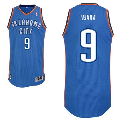 Serge Ibaka Oklahoma City Thunder #9 Road Big And Tall Jersey - Blue