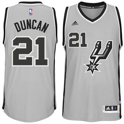 Tim Duncan San Antonio Spurs #21 Alternate Big And Tall Jersey - Gray