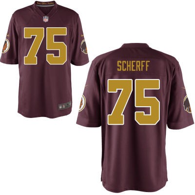 Brandon Scherff Washington Redskins #75 Throwback Big And Tall Jersey - Burgundy