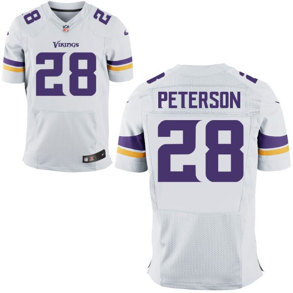 Adrian Peterson Minnesota Vikings #28 Big And Tall Jersey - White