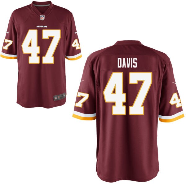 Akeem Davis Washington Redskins #47 Big And Tall Jersey - Burgundy