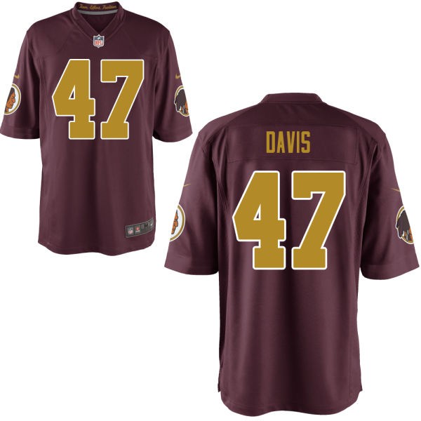 Akeem Davis Washington Redskins #47 Throwback Big And Tall Jersey - Burgundy