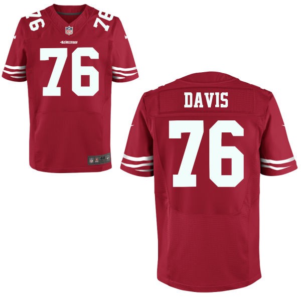 Anthony Davis San Francisco 49ers #76 Big And Tall Jersey - Red