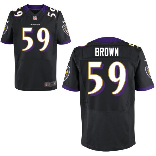 Arthur Brown Baltimore Ravens #59 Big And Tall Jersey - Black