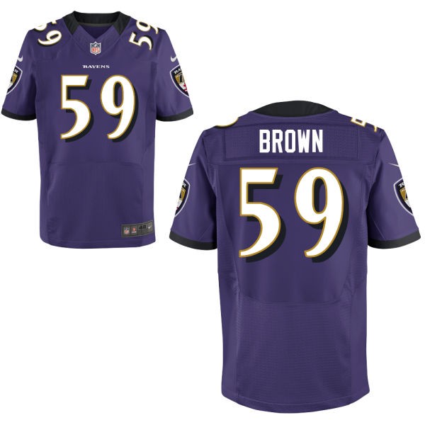 Arthur Brown Baltimore Ravens #59 Big And Tall Jersey - Purple