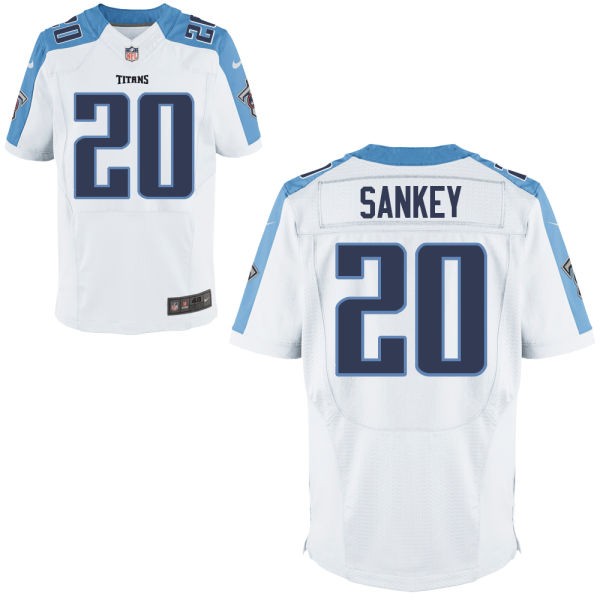 Bishop Sankey Tennessee Titans #20 Big And Tall Jersey - White