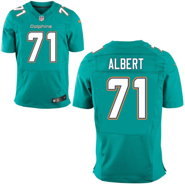 Branden Albert Miami Dolphins #71 Big And Tall Jersey - Aqua