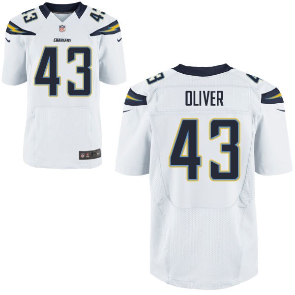 Branden Oliver San Diego Chargers #43 Big And Tall Jersey - White