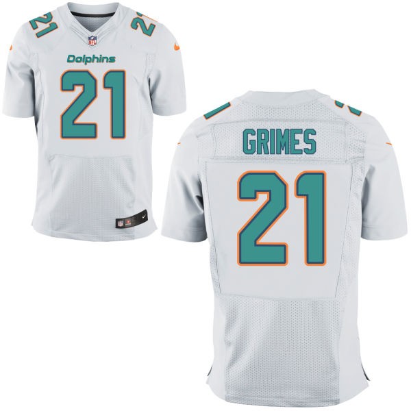 Brent Grimes Miami Dolphins #21 Big And Tall Jersey - White