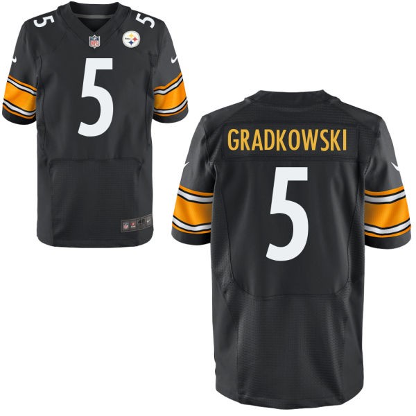 Bruce Gradkowski Pittsburgh Steelers #5 Big And Tall Jersey - Black