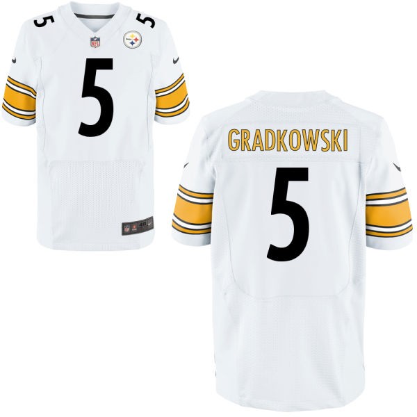 Bruce Gradkowski Pittsburgh Steelers #5 Big And Tall Jersey - White