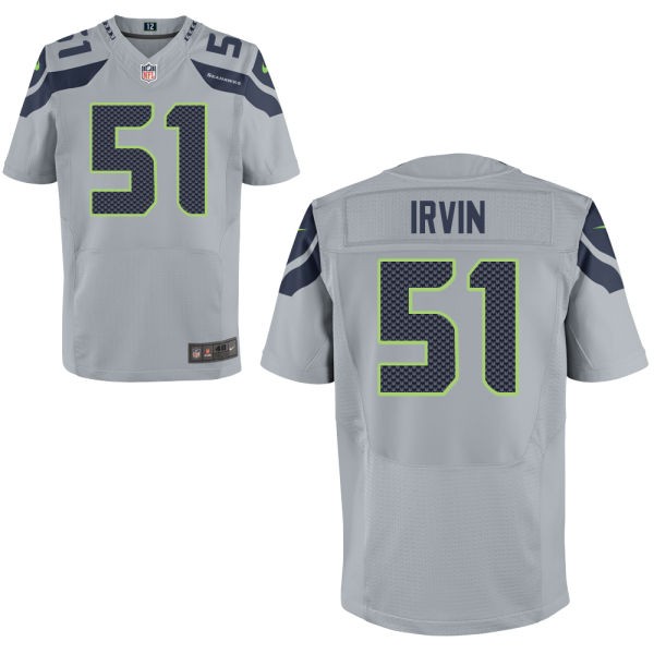 Bruce Irvin Seattle Seahawks #51 Big And Tall Jersey - Wolf Grey