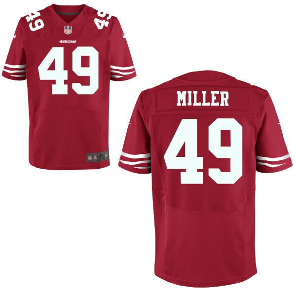 Bruce Miller San Francisco 49ers #49 Big And Tall Jersey - Red