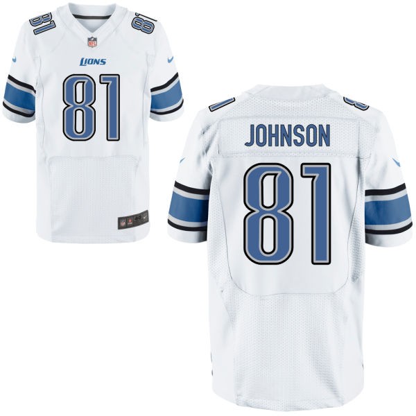 Calvin Johnson Detroit Lions #81 Big And Tall Jersey - White