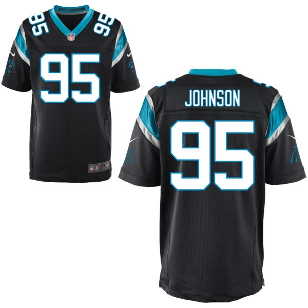 Charles Johnson Carolina Panthers #95 Big And Tall Jersey - Black