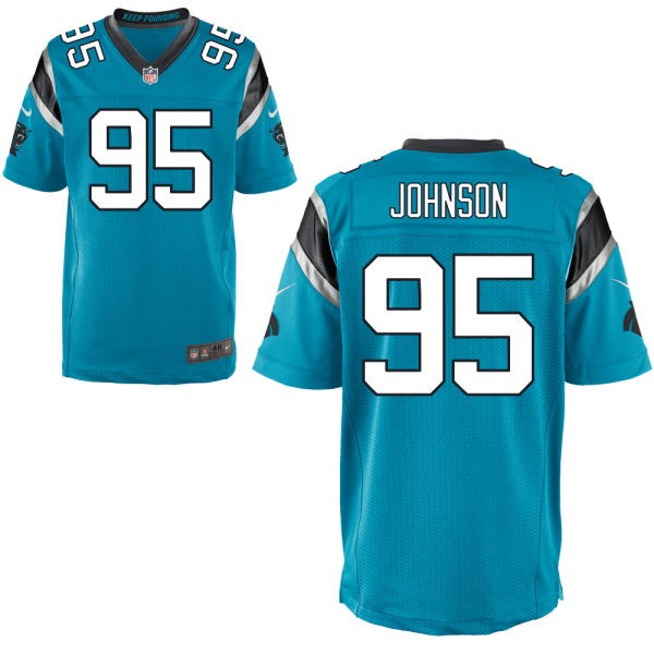 Charles Johnson Carolina Panthers #95 Big And Tall Jersey - Process Blue